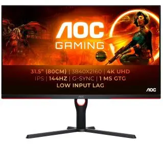 AOC U32G3X/BK 31,5" 4K IPS 144Hz 1ms Gamingowy	 - Kup na Raty - RRSO 0%