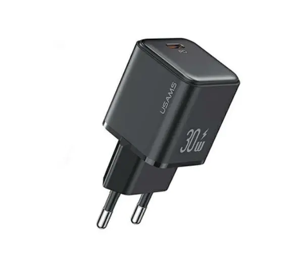 USAMS CC186TC01 1x USB-C PD3.0 Fast Charging X-ron Series 30W Czarny