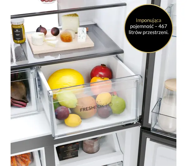 Haier Seria 7 HCR7818DWPT Pełny No Frost 181,5cm Dystrybutor wody Zdalne sterowanie Czarny łupkowy - Kup na Raty - RRSO 0%