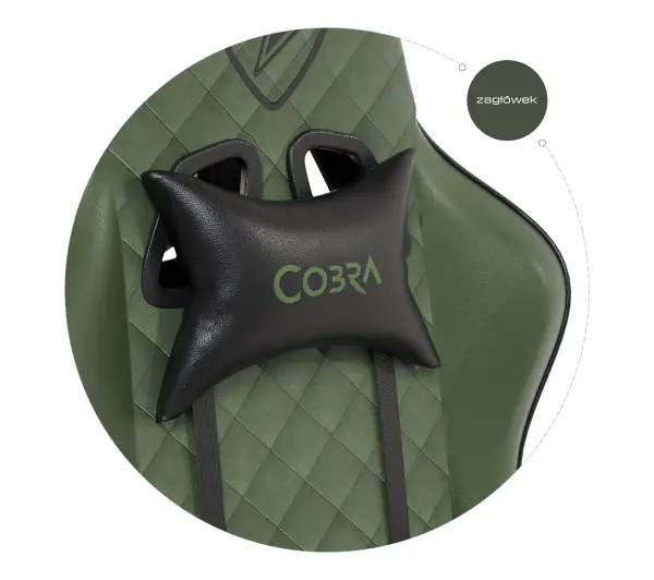 Cobra Draco CRF194 Gamingowy do 130kg Skóra ECO Zielono-czarny - Kup na Raty - RRSO 0%