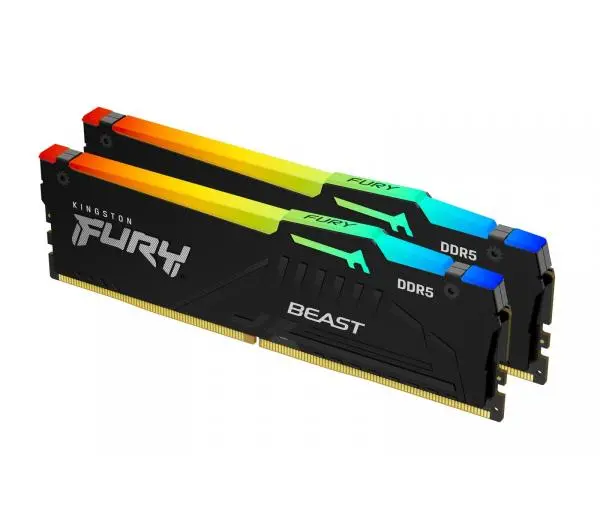 Kingston FURY Beast RGB DDR5 64GB (2 x 32GB) 6000 CL36 Czarny