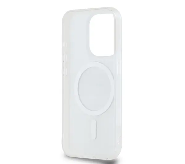 DKNY IML Mono & Stripe MagSafe do iPhone 15 Pro Beżowy