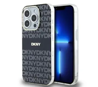 DKNY IML Mono & Stripe MagSafe do iPhone 15 Pro Max Czarny