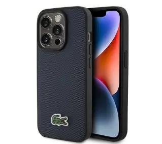Lacoste hardcase Iconic Petit Pique MagSafe iPhone 15 Pro Granatowy