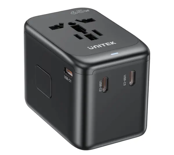 Unitek P1122ABK01 EU/US/UK/AUS PowerDelivery 65W