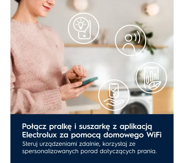 Electrolux 900 PerfectCare EW9D787KCP Funkcje AI 63,6cm 8kg Zdalne sterowanie - TRZECI -55%, ALBO 5-TY ZA 1ZŁ - Kup na Raty - RRSO 0%
