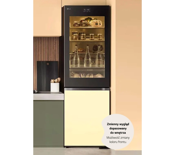LG MoodUP InstaView GBG719MDNN Funkcje AI Pełny No Frost 187cm Komora świeżości Zdalne sterowanie Zmienny kolor frontu - TRZECI -55%, ALBO 5-TY ZA 1ZŁ - Kup na Raty - RRSO 0%