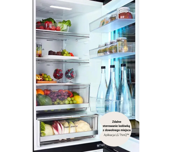 LG MoodUP InstaView GBG719MDNN Funkcje AI Pełny No Frost 187cm Komora świeżości Zdalne sterowanie Zmienny kolor frontu - TRZECI -55%, ALBO 5-TY ZA 1ZŁ - Kup na Raty - RRSO 0%