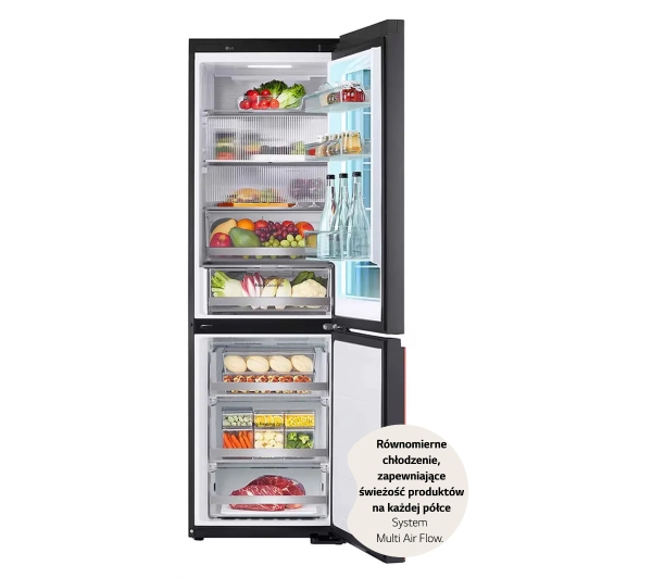 LG MoodUP InstaView GBG719MDNN Funkcje AI Pełny No Frost 187cm Komora świeżości Zdalne sterowanie Zmienny kolor frontu - TRZECI -55%, ALBO 5-TY ZA 1ZŁ - Kup na Raty - RRSO 0%