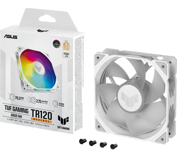ASUS TUF Gaming TR120 ARGB Reverse 120mm Biały
