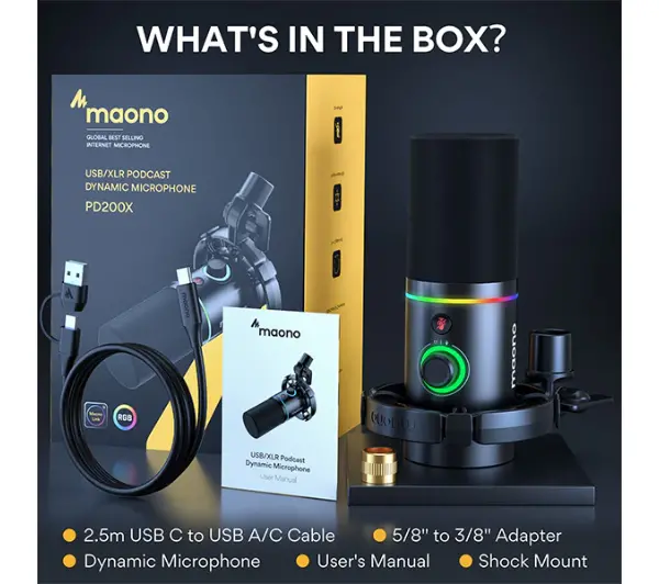 Maono PD200x Przewodowy Dynamiczny Biały