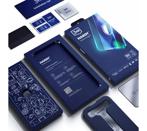 3mk Hardy TemperedGlass z aplikatorem do iPhone 16 Plus