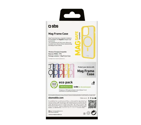 SBS Mag Frame TEMAGCOLIP1661PY do iPhone 16 Pro Żółty