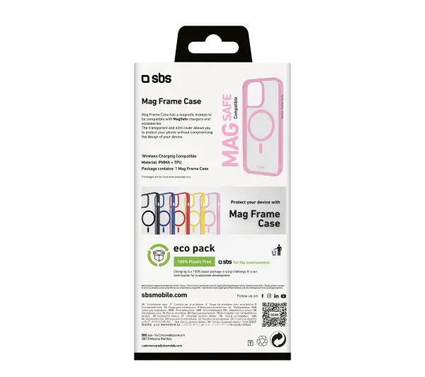 SBS Mag Frame TEMAGCOLIP1661PP do iPhone 16 Pro Różowy