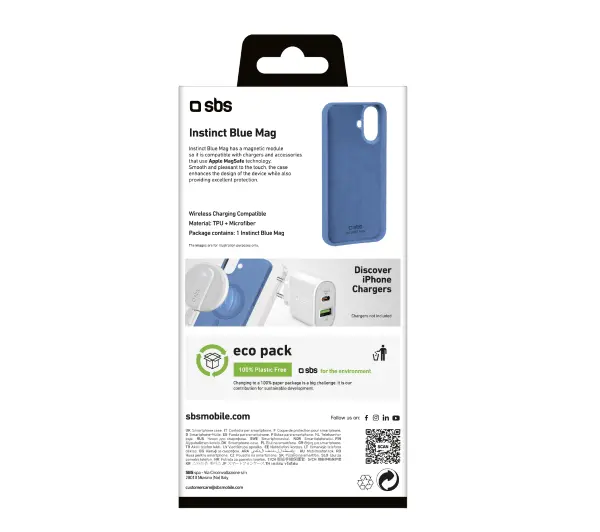 SBS Instinct MagSafe do iPhone 16 Plus Niebieski
