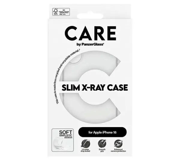 PanzerGlass X-Ray Soft Basic Case do iPhone 16 Przezroczysty