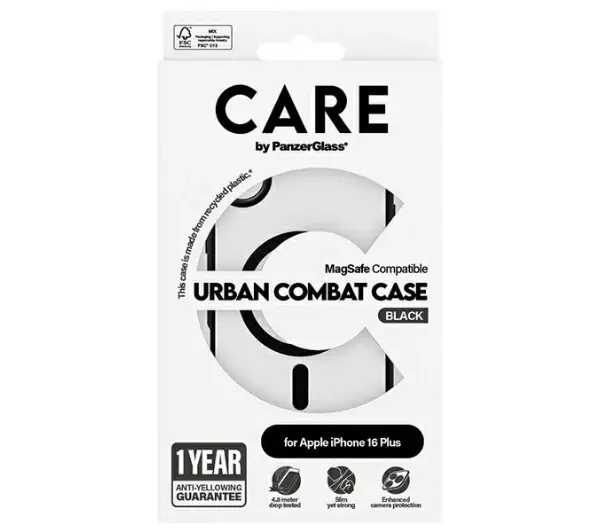 PanzerGlass Flagship Urban Case MagSafe do iPhone 16 Plus Czarny