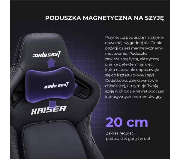 Anda Seat Kaiser 4 XL Gamingowy do 200kg Skóra Eco Biały - Kup na Raty - RRSO 0%