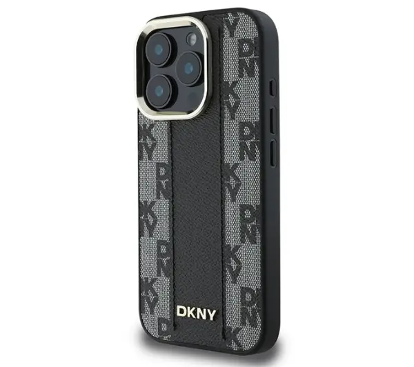 DKNY Checkered Pattern MagSafe do iPhone 16 Pro Czarny