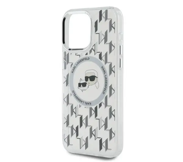 Karl Lagerfeld IML Monogram Karl&Choupette do iPhone 15 Pro Przezroczysty