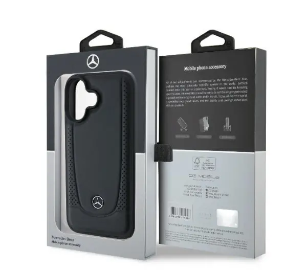 Mercedes-Benz Leather Urban do iPhone 16 Czarny