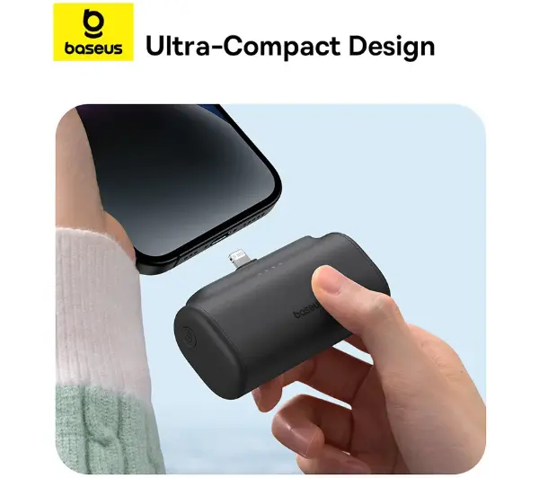Baseus Compact IP 5000mAh 20W Lightning Różowy