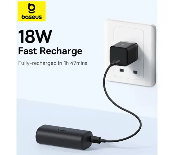 Baseus Compact IP 5000mAh 20W Lightning Czarny