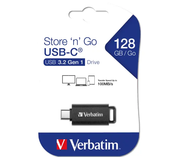 Verbatim Store'n'Go 128GB USB 3.2 Typ-C Czarny