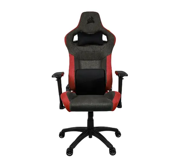 Corsair T3 Rush Gamingowy do 120kg Tkanina Szaro-czerwony