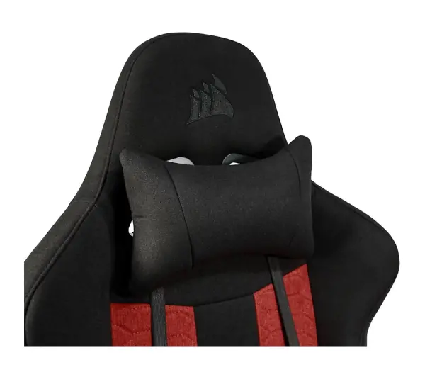 Corsair TC100 RELAXED Fabric Gamingowy do 120kg Tkanina Szaro-czerwony - Kup na Raty - RRSO 0%