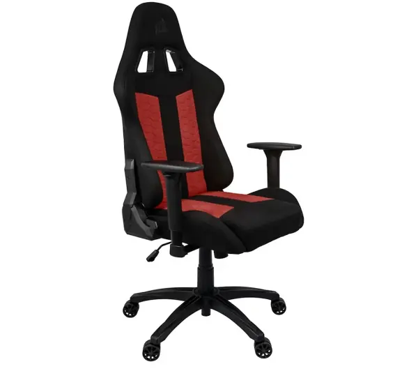 Corsair TC100 RELAXED Fabric Gamingowy do 120kg Tkanina Szaro-czerwony - Kup na Raty - RRSO 0%