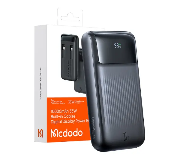 Mcdodo MC-0231 Digital Display 10000mAh 33W Czarny