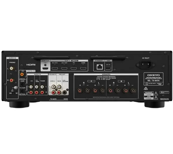 Onkyo TX-8470  2.1-kanałowy Wi-Fi Bluetooth Chromecast AirPaly Czarny - Kup na Raty - RRSO 0%
