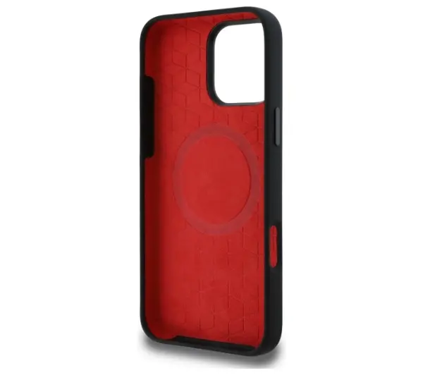 BMW Silicone Middle Stripe MagSafe do iPhone 16 Pro Max Czarny