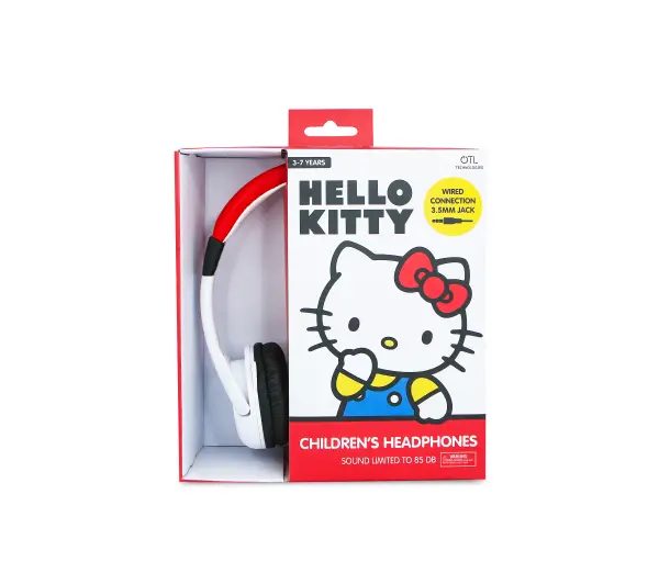 OTL Technologies Hello Kitty Moulded Dla dzieci Nauszne Biało-czerwony