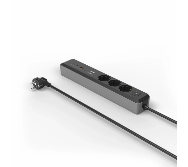 Hama 223192 3 gniazda 1,4m USB PD 100W Czarny