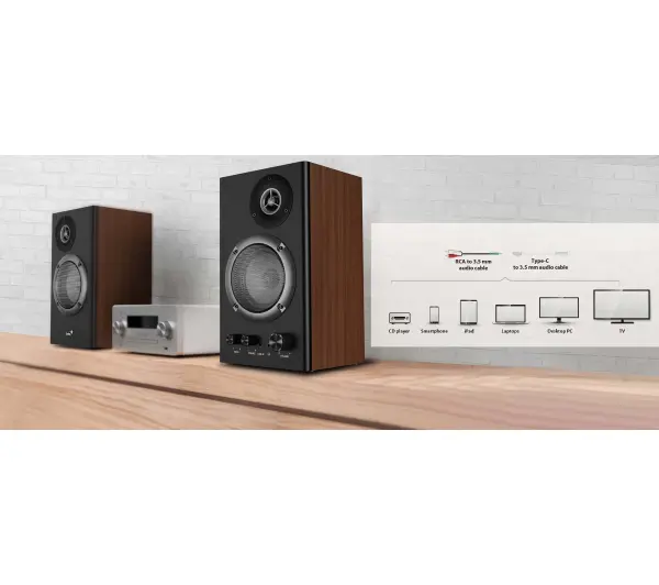 Genius SP-HF1200B Brązowo-Czarny