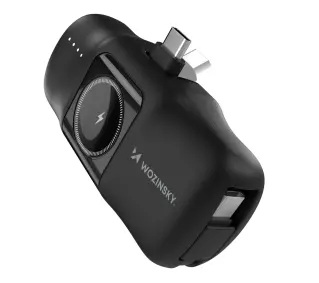 Wozinsky WF16-YCS 5000mAh 15W USB-C z wbudowanym kablem USB-C Czarny