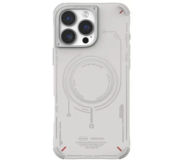 Skinarma Mecha Magnetic Charging do iPhone 16 Pro Max Jasnoszary