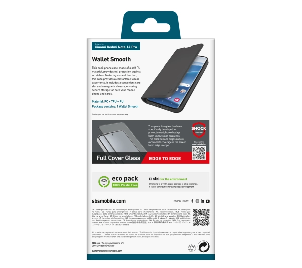 SBS Smooth Wallet do Xiaomi Note 14 Pro Czarny