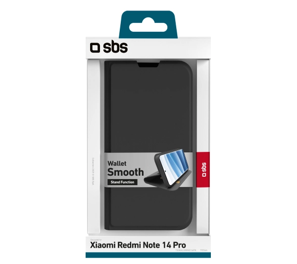 SBS Smooth Wallet do Xiaomi Note 14 Pro Czarny