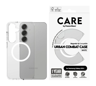 PanzerGlass Flagship Urban Combat White QI do Galaxy S25 Plus Przezroczysty - TRZECI -55%, ALBO 5-TY ZA 1ZŁ