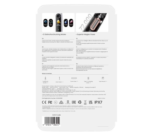 Oclean X Lite Set Szary