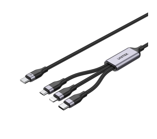 Unitek 3w1 C14101AGY01 1,5m Czarny