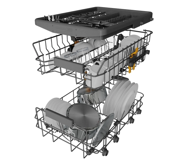 Whirlpool WH6FC11BS7A0X 45cm Automatyczne otwieranie drzwi Szuflada na sztućce - TRZECI -55%, ALBO 5-TY ZA 1ZŁ - Kup na Raty - RRSO 0%