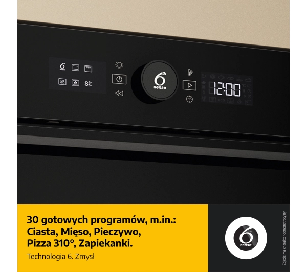 Whirlpool WOI5S8PPM1SBA Funkcje AI Pizza 310C Termoobieg Termosonda AirFry Czarny - Kup na Raty - RRSO 0%