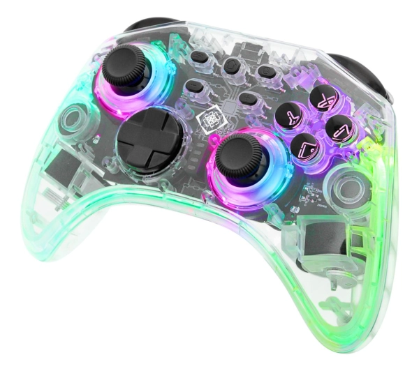 Deltaco GAM-149-T do Nintendo Switch, PC Bezprzewodowy Transparent