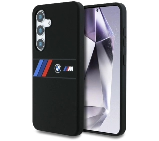 BMW Silicone Middle Tricolor Stripes MagSafe do Samsung Galaxy S25 Czarny