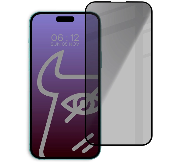 Bizon prywatyzujące pełne Edge Shadow do iPhone 15 Pro Przyciemniane
