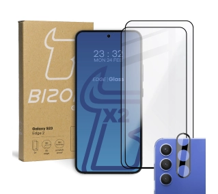 Bizon 2x szkło + szybka na aparat Edge 2 do Galaxy S23